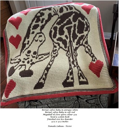 Giraffe LovePrints Blanket Overlay Mosaic Crochet Pattern