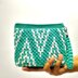 Geometric Pouch with Wristlet