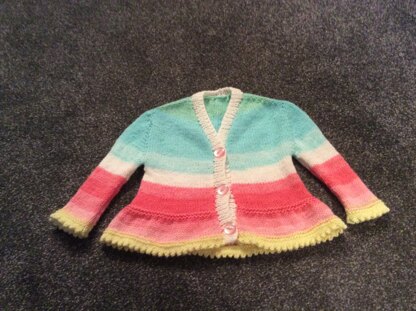 Contiguous baby cardigan