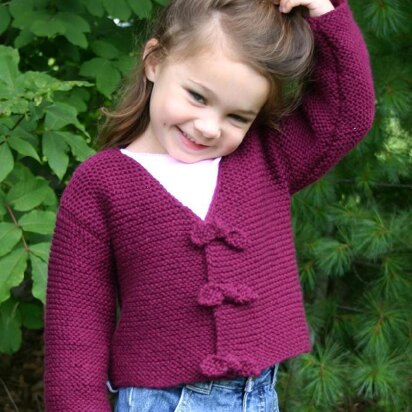 Bowtiful Cadigan and Hat - knitting pattern