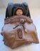 Brown Bear Baby Car Seat Blanket with Hat & Toy