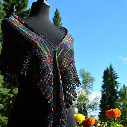 Moonbow Crescent Shawl - knitting pattern