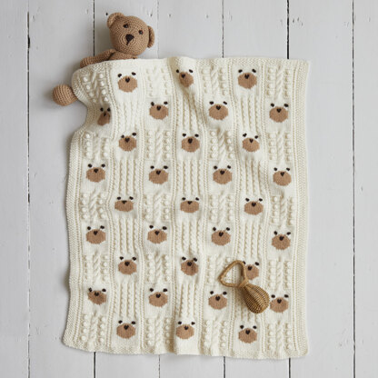 Bear Necessities Set - Layette Knitting and Crochet Pattern for Babies in Debbie Bliss Baby Cashmerino by Debbie Bliss