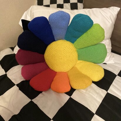 Rainbow Flower Pillow