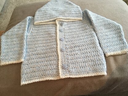 Sweet Baby Hoodie in Bernat Baby Coordinates Solids LoveCrafts