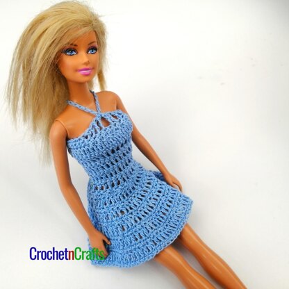 Mini Or Long Crochet Barbie Dress