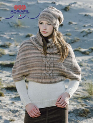 Naomi Poncho and Hat in Adriafil Lunare - Downloadable PDF