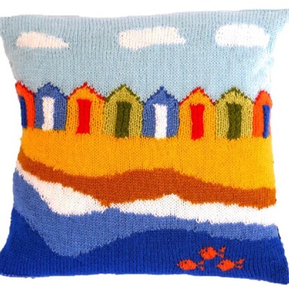 Beach huts cushion