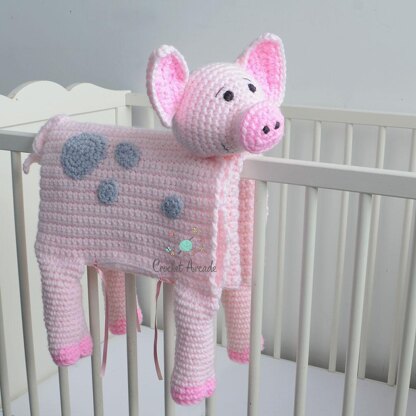 Cuddle and Play Pig Crochet Blanket King Cole Comfort Chunky