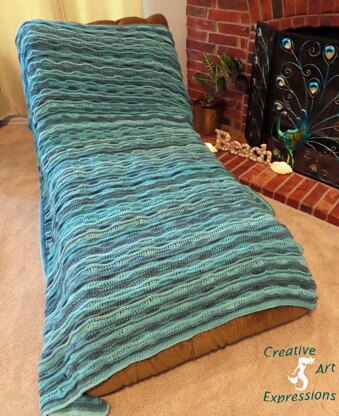 Sea Breeze Blanket Afghan Twin - King