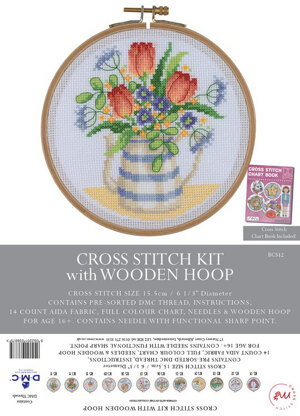 Creative World of Crafts French Tulips Cross Stitch Kit (15.5cm)
