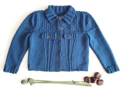 Denim Style Toddler Cardigan