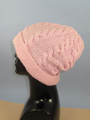 Chunky Cable Slouch Hat