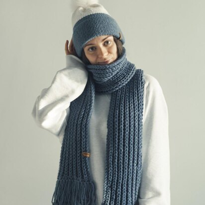 Set: Double Brim Hat & Brioche Scarf + Video