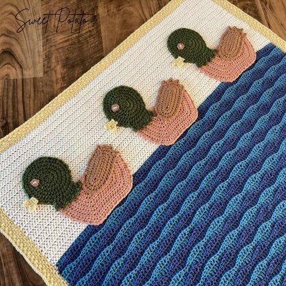 Duck Duck Fish Nursery Blanket