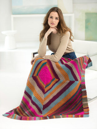 Converging Colors Afghan in Lion Brand Landscapes - L50156 - Downloadable PDF