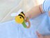 Bee crochet pattern baby rattle toy Amigurumi pattern teether ring