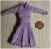 1:12th scale Ladies dress and snood c. 1939