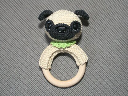 Pug Rattle Ring