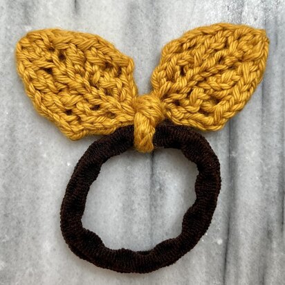Whisper Leaves Hair Tie - knitting pattern