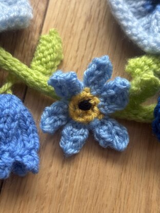 Blue Flower Garland