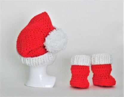 Santa Hat and Baby Boots # 331