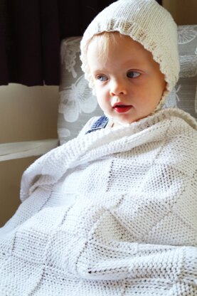 Easy Baby Blanket - basket weave pattern