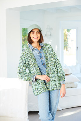 Crochet Hexagon Cardigan in Stylecraft Batik Elements Swirl DK & Life DK - 10051 - Downloadable PDF