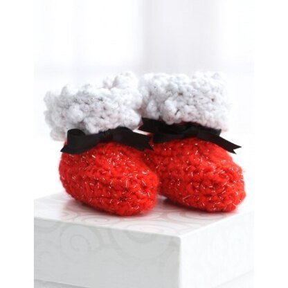 Santa Baby Booties in Bernat Happy Holidays - Downloadable PDF