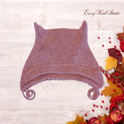 Kitty Ears Baby Bonnet