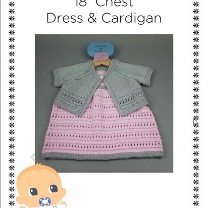 Scarlett Baby Dress knitting pattern 18" chest