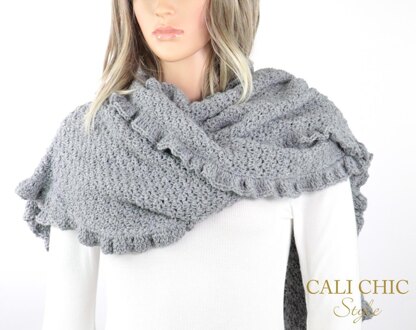 Laila Crochet Ruffle Scarf #815
