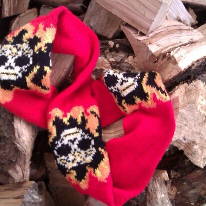 Flaming Skull Scarf