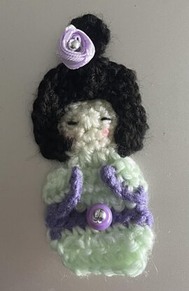 Kokeshi Doll Applique