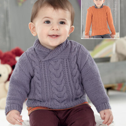 Wrap Neck and Round Neck Sweaters in Sirdar Snuggly DK - 4584 - Downloadable PDF