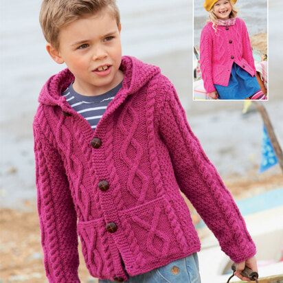 Round Neck and Hooded Cardigans in Sirdar Supersoft Aran - 2334 - Downloadable PDF