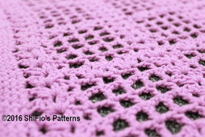 Crochet Patternbaby afghan, baby blanket UK & USA Terms #346