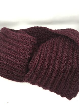 Men’s ribbed scarf