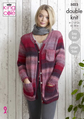 Cardigans in King Cole Sprite DK - 5023 - Downloadable PDF