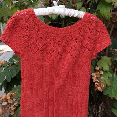 Knitting Sunset Top Down Sweater