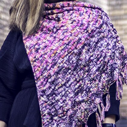 Fade Side to Side Triangle Shawl - Confluence