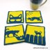 Cats in Summer Coasters