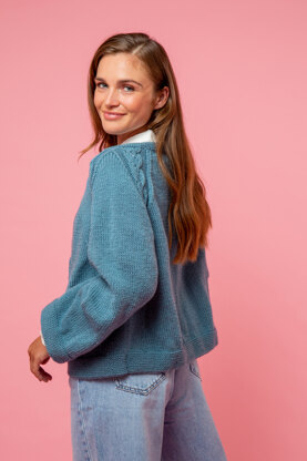 Keepin' it Cozy Cardigan - Free Knitting Pattern for Women in Paintbox Yarns Wool Blend Worsted - Downloadable PDF