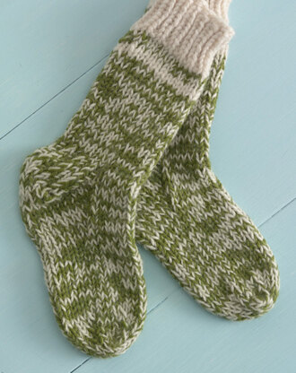 Starboard Socks in Lion Brand Wool-Ease - 90503AD