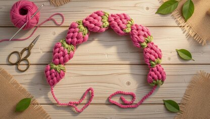Crochet Strawberry Hair Band – PDF Pattern + Video Tutorial
