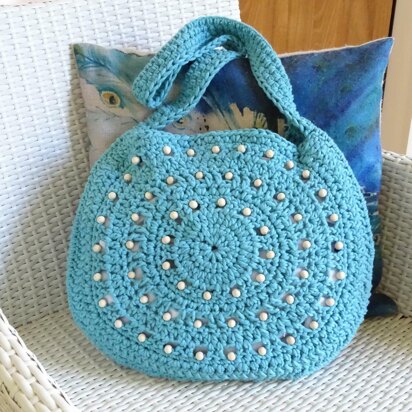 Crochet Beaded Round Bag