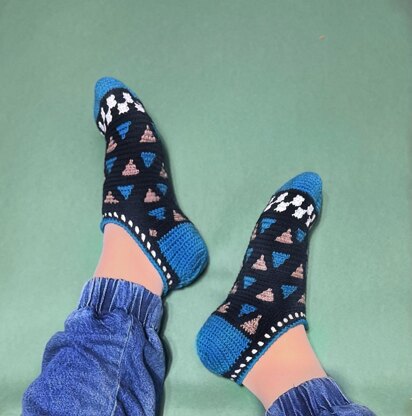 Tiled Peaks Socks