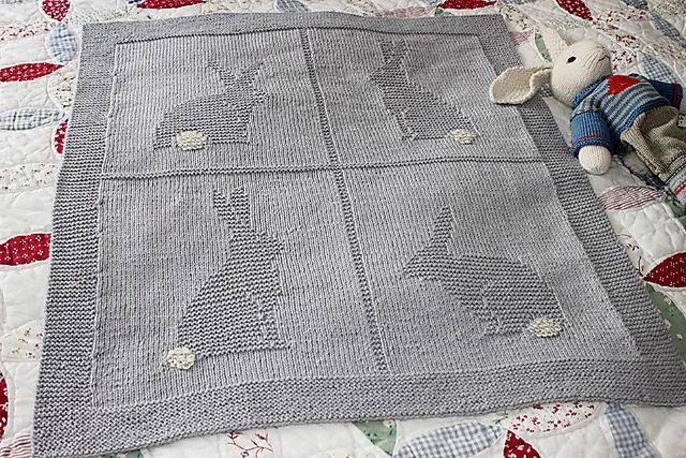 Rabbit baby blanket knitting pattern new arrivals