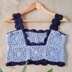 Purple granny square Crop top