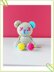 Teddy bear amigurumi keychain